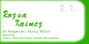 rozsa kaincz business card