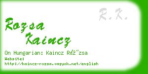 rozsa kaincz business card